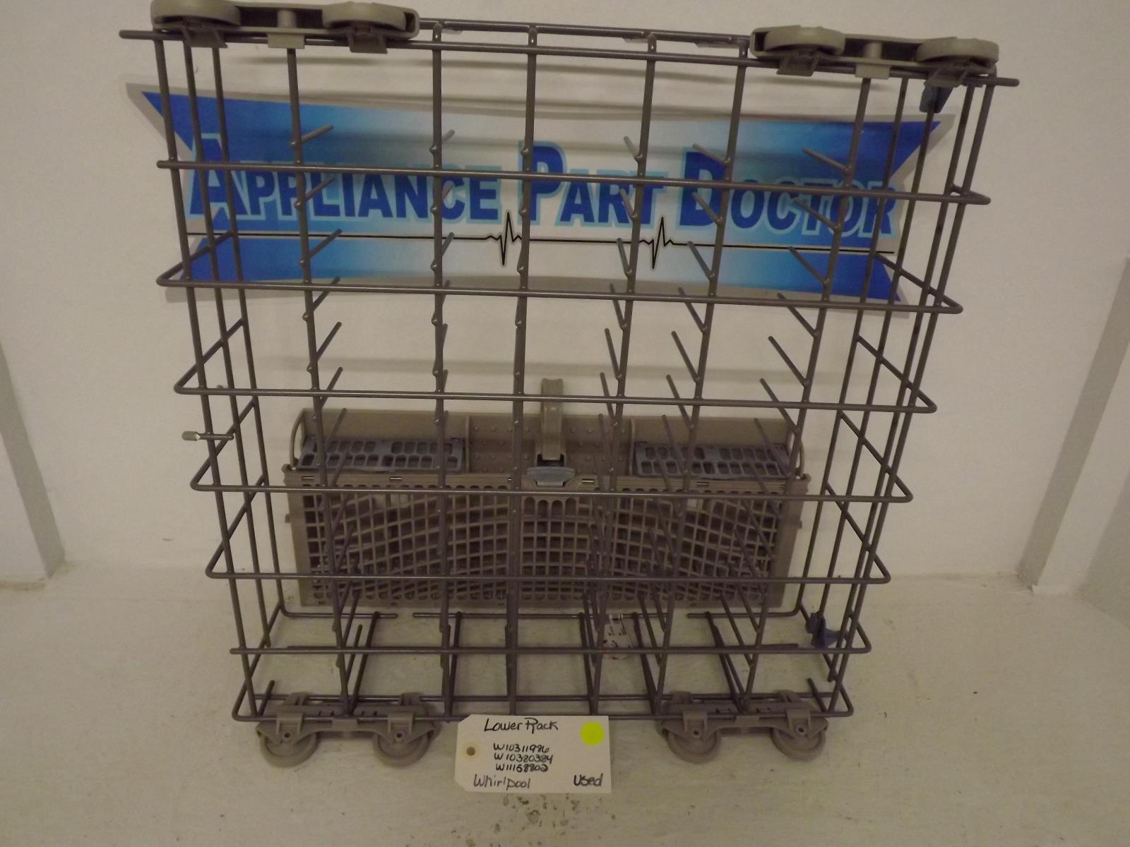Whirlpool Dishwasher W10311986 W10380384 W11158802 Lower Rack Used Whirlpool Dishwasher W10311986 W10380384 W11158802 Lower Rack Used